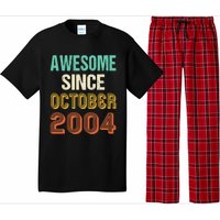 Funny 20th Birthday Awesome Since Oct 2004 Born In October Pajama Set