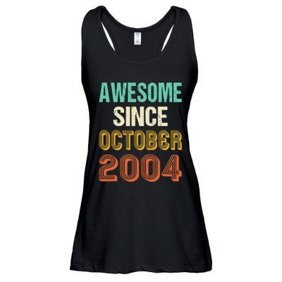 Funny 20th Birthday Awesome Since Oct 2004 Born In October Ladies Essential Flowy Tank