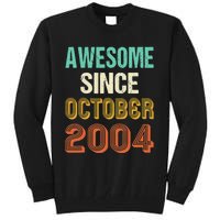 Funny 20th Birthday Awesome Since Oct 2004 Born In October Tall Sweatshirt