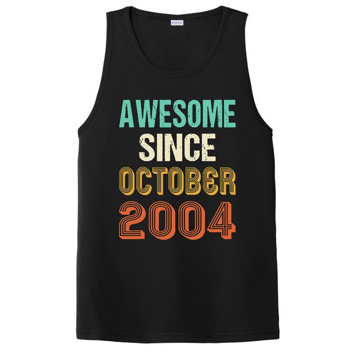 Funny 20th Birthday Awesome Since Oct 2004 Born In October PosiCharge Competitor Tank