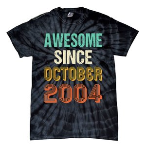 Funny 20th Birthday Awesome Since Oct 2004 Born In October Tie-Dye T-Shirt