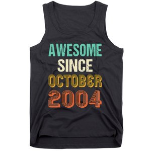 Funny 20th Birthday Awesome Since Oct 2004 Born In October Tank Top