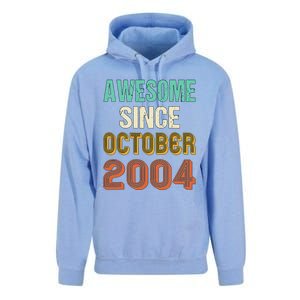 Funny 20th Birthday Awesome Since Oct 2004 Born In October Unisex Surf Hoodie