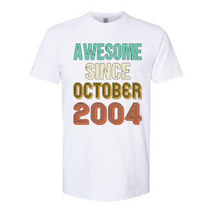 Funny 20th Birthday Awesome Since Oct 2004 Born In October Softstyle CVC T-Shirt