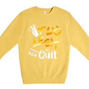 Funny 2nd Birthday Hip Hop Theme Two Legit To Quit 1 Premium Crewneck Sweatshirt