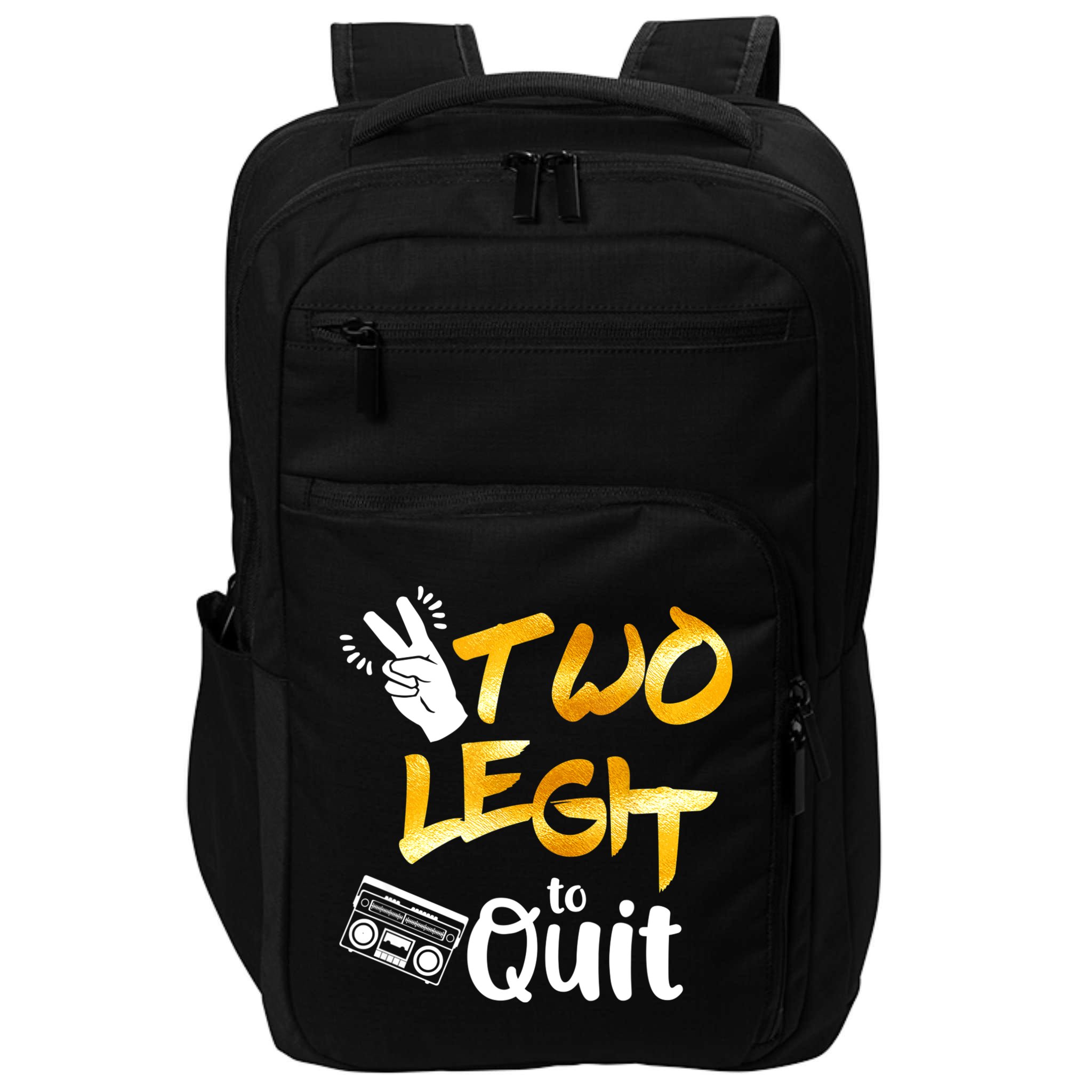 Funny 2nd Birthday Hip Hop Theme Two Legit To Quit 1 Impact Tech Backpack