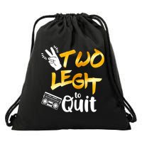 Funny 2nd Birthday Hip Hop Theme Two Legit To Quit 1 Drawstring Bag