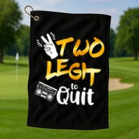 Funny 2nd Birthday Hip Hop Theme Two Legit To Quit 1 Golf Towel