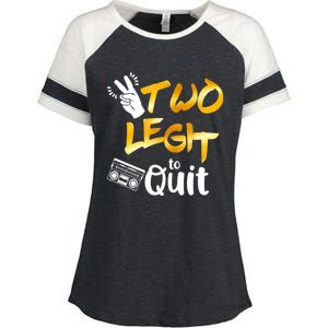 Funny 2nd Birthday Hip Hop Theme Two Legit To Quit 1 Enza Ladies Jersey Colorblock Tee