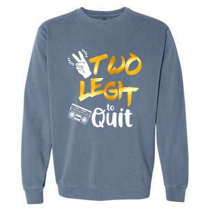 Funny 2nd Birthday Hip Hop Theme Two Legit To Quit 1 Garment-Dyed Sweatshirt