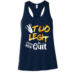 Funny 2nd Birthday Hip Hop Theme Two Legit To Quit 1 Women's Racerback Tank