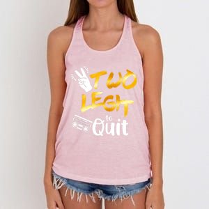 Funny 2nd Birthday Hip Hop Theme Two Legit To Quit 1 Women's Knotted Racerback Tank