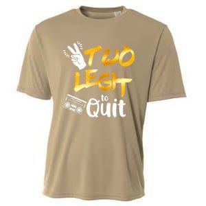 Funny 2nd Birthday Hip Hop Theme Two Legit To Quit 1 Cooling Performance Crew T-Shirt