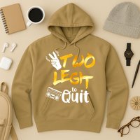 Funny 2nd Birthday Hip Hop Theme Two Legit To Quit 1 Hoodie
