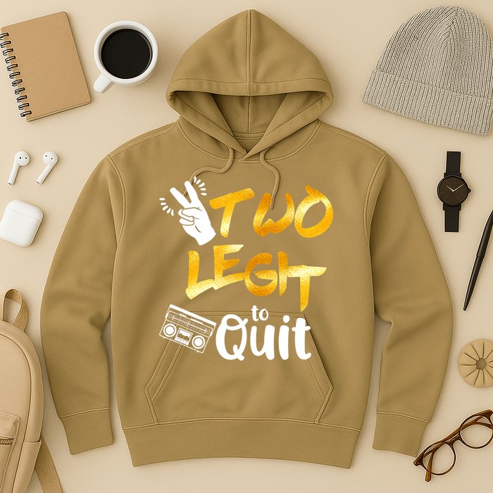 Funny 2nd Birthday Hip Hop Theme Two Legit To Quit 1 Hoodie