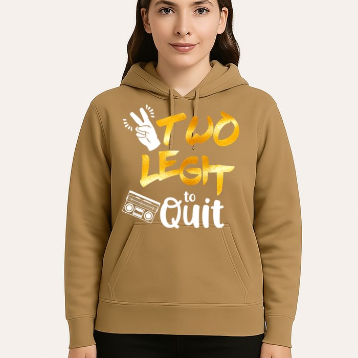 Funny 2nd Birthday Hip Hop Theme Two Legit To Quit 1 Hoodie