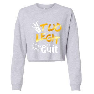 Funny 2nd Birthday Hip Hop Theme Two Legit To Quit 1 Cropped Pullover Crew