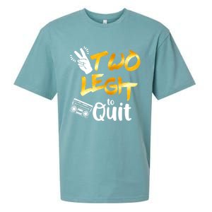 Funny 2nd Birthday Hip Hop Theme Two Legit To Quit 1 Sueded Cloud Jersey T-Shirt