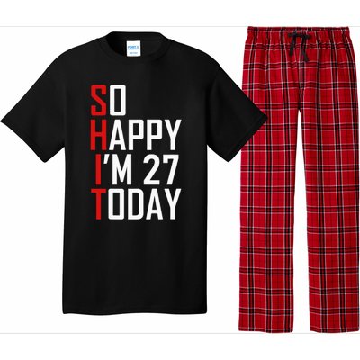 Funny 27th Birthday Gift Hilarious 27 Years Old Adult Joke Pajama Set