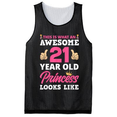 Funny 21st Birthday Women Funny 21 Years Old Birthday Girls Mesh Reversible Basketball Jersey Tank