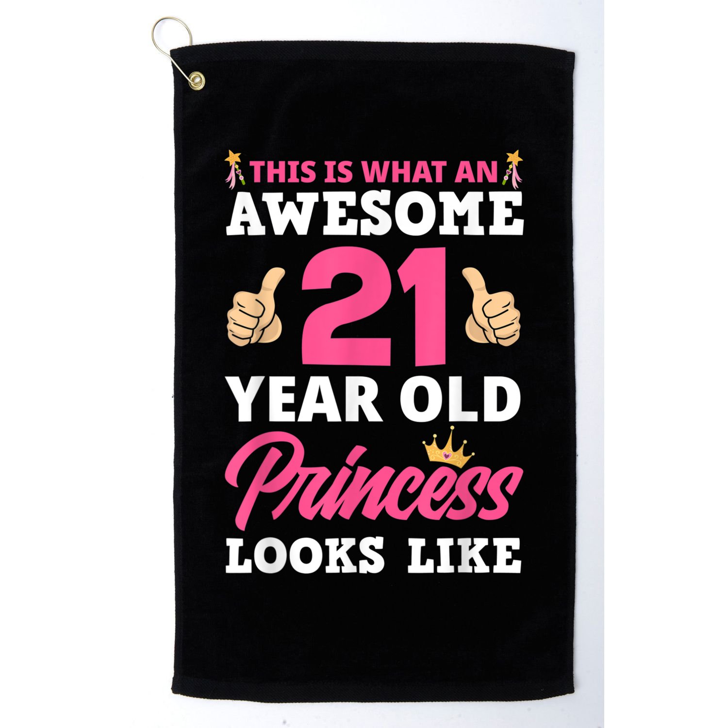 Funny 21st Birthday Women Funny 21 Years Old Birthday Girls Golf Towel