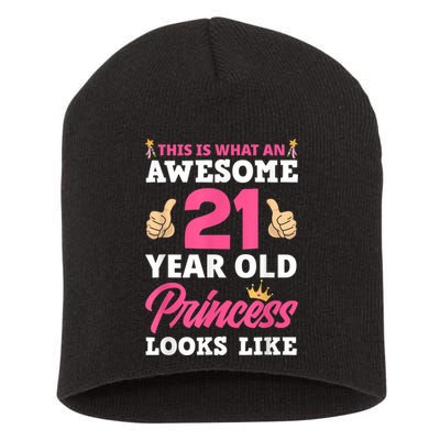 Funny 21st Birthday Women Funny 21 Years Old Birthday Girls Short Acrylic Beanie