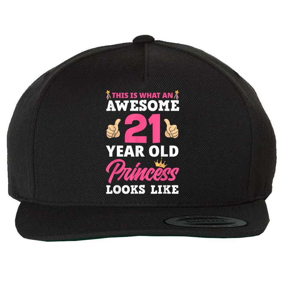 Funny 21st Birthday Women Funny 21 Years Old Birthday Girls Wool Snapback Cap