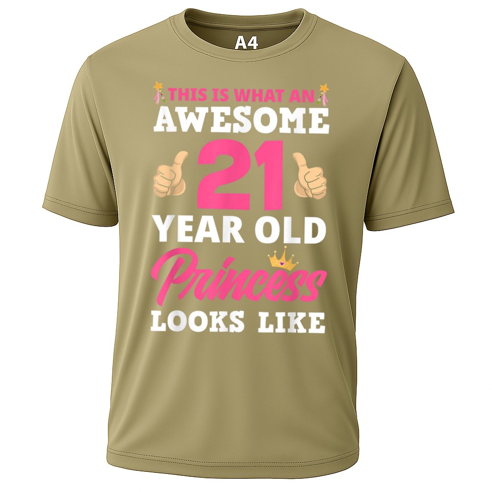Funny 21st Birthday Women Funny 21 Years Old Birthday Girls Cooling Performance Crew T-Shirt