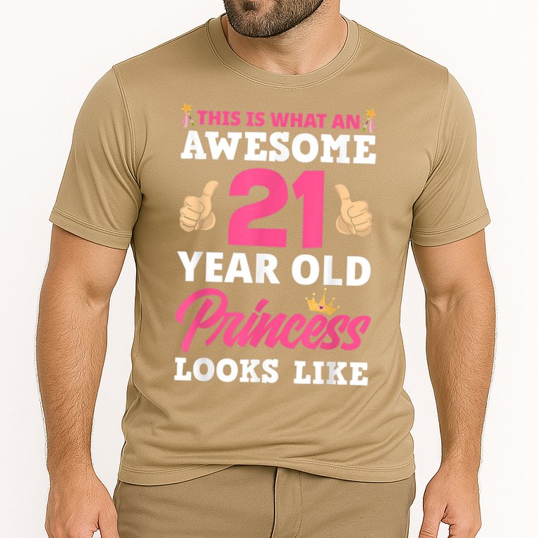 Funny 21st Birthday Women Funny 21 Years Old Birthday Girls Cooling Performance Crew T-Shirt