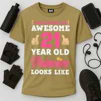Funny 21st Birthday Women Funny 21 Years Old Birthday Girls Cooling Performance Crew T-Shirt
