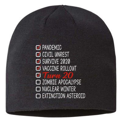 Funny 20th Birthday Gift 20 Years Old 2002 Made In 2002 Sustainable Beanie