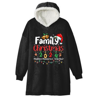 Family 2024 Christmas Matching Outfits Squad Santa Elf Funny Hooded Wearable Blanket