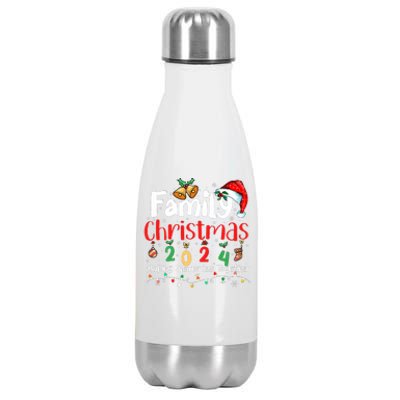 Family 2024 Christmas Matching Outfits Squad Santa Elf Funny Stainless Steel Insulated Water Bottle