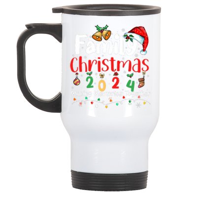 Family 2024 Christmas Matching Outfits Squad Santa Elf Funny Stainless Steel Travel Mug