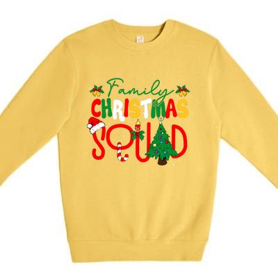 Family 2024 Christmas Matching Outfits Team Santa Elf Squad Premium Crewneck Sweatshirt