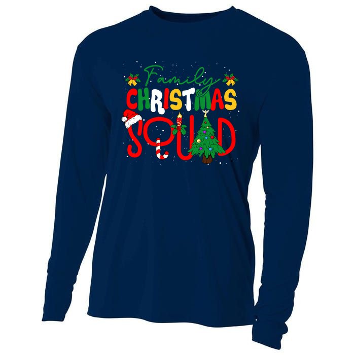 Family 2024 Christmas Matching Outfits Team Santa Elf Squad Cooling Performance Long Sleeve Crew