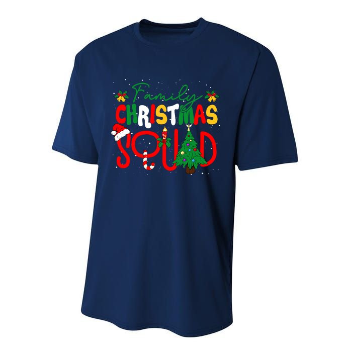 Family 2024 Christmas Matching Outfits Team Santa Elf Squad Performance Sprint T-Shirt