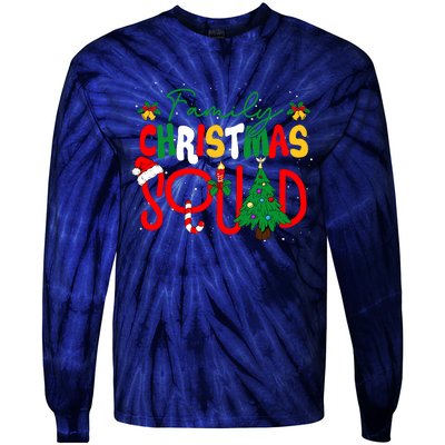 Family 2024 Christmas Matching Outfits Team Santa Elf Squad Tie-Dye Long Sleeve Shirt