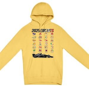 Formula 2025 Circuits Formula 2025 Schedule Race Car Formula Premium Pullover Hoodie