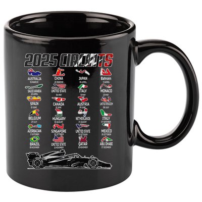 Formula 2025 Circuits Formula 2025 Schedule Race Car Formula 11oz C Handle Ceramic Mug