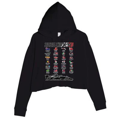 Formula 2025 Circuits Formula 2025 Schedule Race Car Formula Crop Fleece Hoodie