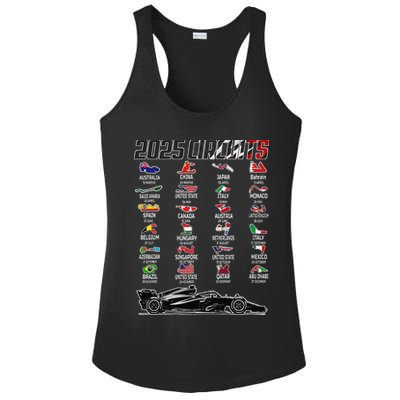 Formula 2025 Circuits Formula 2025 Schedule Race Car Formula Ladies PosiCharge Competitor Racerback Tank