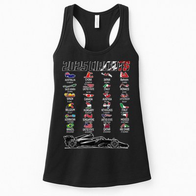 Formula 2025 Circuits Formula 2025 Schedule Race Car Formula Womens Tank Top