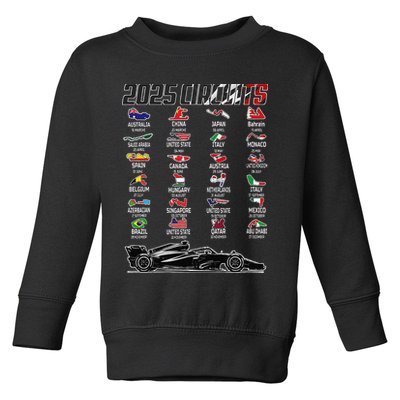 Formula 2025 Circuits Formula 2025 Schedule Race Car Formula Toddler Sweatshirt