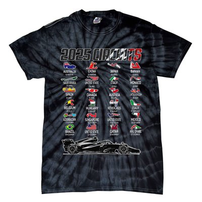 Formula 2025 Circuits Formula 2025 Schedule Race Car Formula Tie-Dye T-Shirt