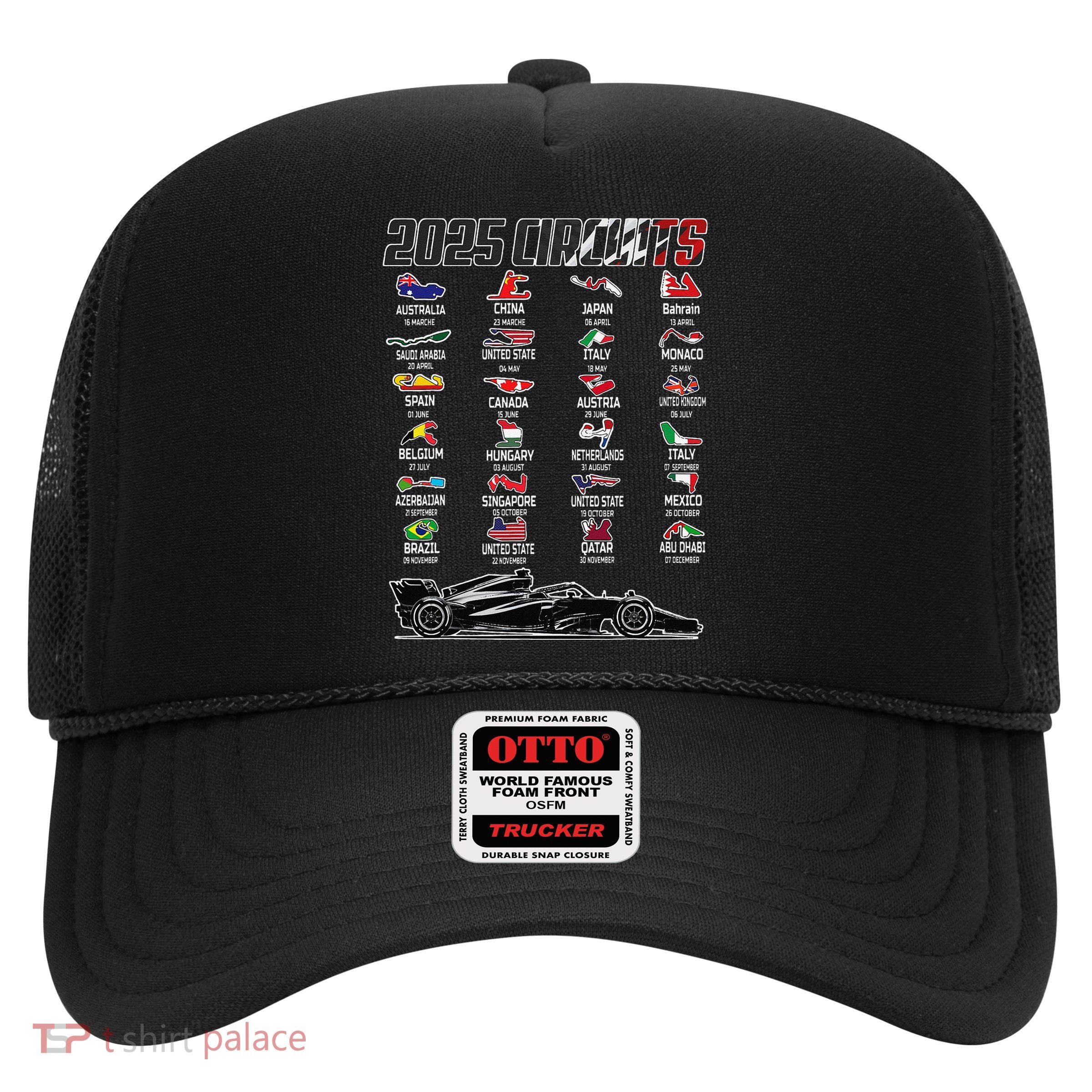 Formula 2025 Circuits Formula 2025 Schedule Race Car Formula Trucker Hat