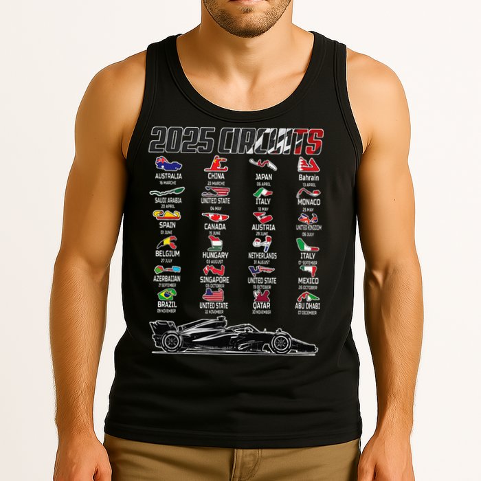 Formula 2025 Circuits Formula 2025 Schedule Race Car Formula Tank Top