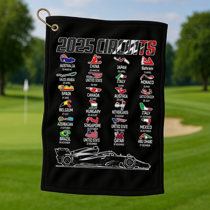 Formula 2025 Circuits Formula 2025 Schedule Race Car Formula Golf Towel