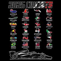 Formula 2025 Circuits Formula 2025 Schedule Race Car Formula Toddler T-Shirt