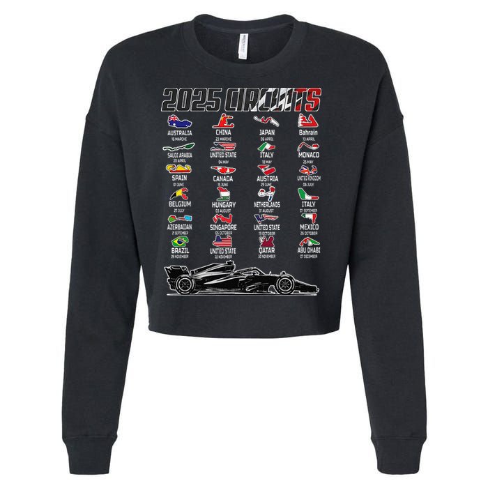 Formula 2025 Circuits Formula 2025 Schedule Race Car Formula Cropped Pullover Crew